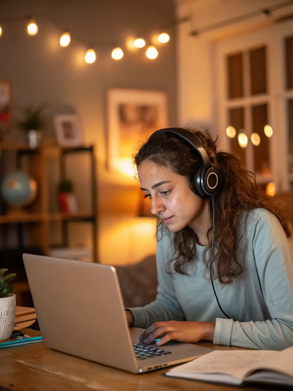 An image of a customer service representative on a video call, carefully screening and qualifying a lead based on pre-defined criteria.
